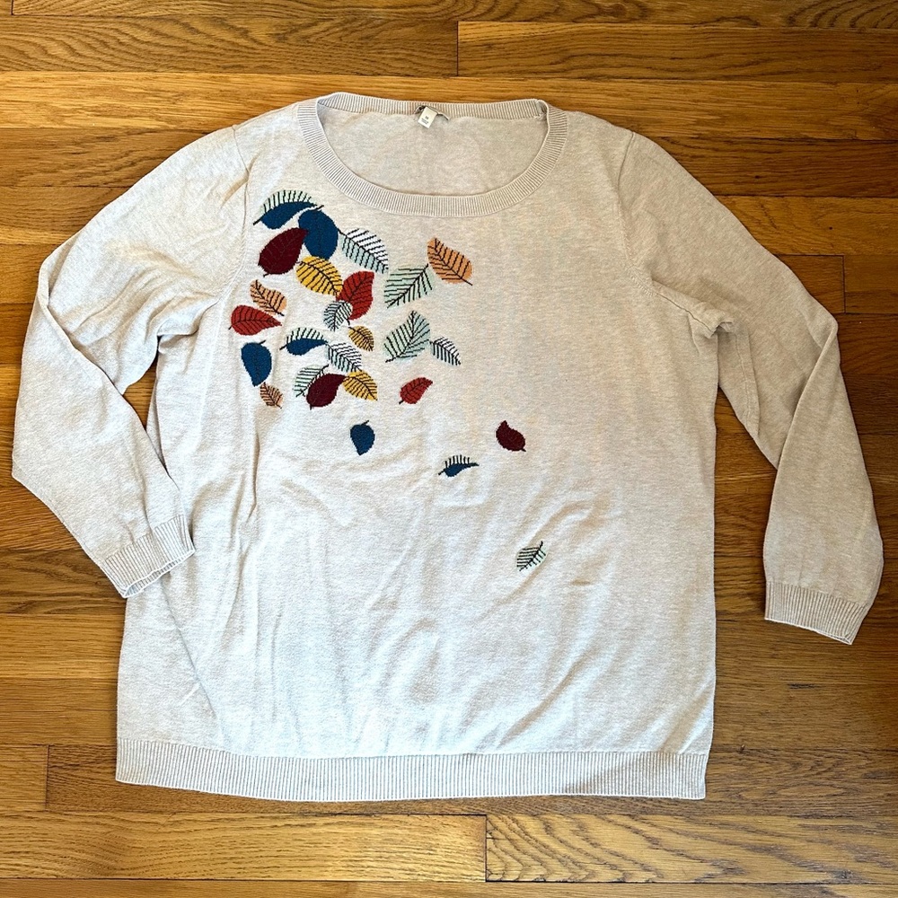 Talbots Fall Leaves Sweater